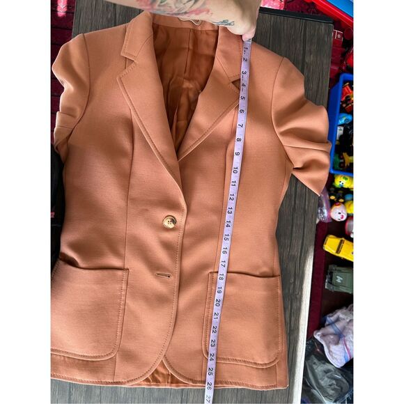 St. Michael Burnt Orange Women's Blazer Euro 38 US Size 6 Professional Business - Picture 15 of 15